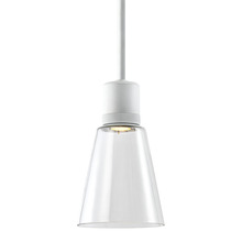 ZEEV Lighting P11702-LED-MW-G16 - Zigrina Glass Bell LED Pendant with Knurl Ring Matte White