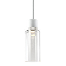 ZEEV Lighting P11702-LED-MW-K-PN-G14 - Zigrina 12" Glass Drum LED Pendant in White and Nickel Knurled Ring