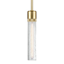 ZEEV Lighting P11705-E26-AGB-G5 - Zigrina 12" Crackled Glass E26 Pendant with Knurled Ring Aged Brass