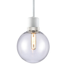 ZEEV Lighting P11706-E26-MW-K-PN-G11 - Zigrina Globe Glass E26 Pendant in White with Knurled Ring in Nickel