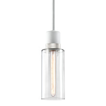 ZEEV Lighting P11706-E26-MW-K-PN-G14 - Zigrina 12" Glass Drum E26 Pendant in White with Knurled Ring in Nickel