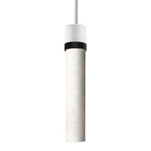 ZEEV Lighting P11706-E26-MW-K-SBB-G9 - Zigrina 12" Alabaster E26 Pendant in White with Knurled Ring in Black