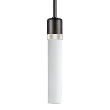 ZEEV Lighting P11708-E26-SBB-K-PN-G7 - Zigrina 12" White Glass E26 Pendant in Black with Knurled Ring in Nickel