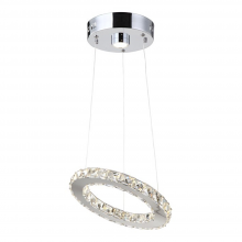 ZEEV Lighting P30029-LED-CH-D - Blair LED 12" Crystal Ring Pendant in Polished Chrome