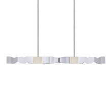ZEEV Lighting PL11339-LED-49-3x3-PN - Mamadim 49" LED 4-Light, 3"x3" Crystal Linear in Polished Nickel
