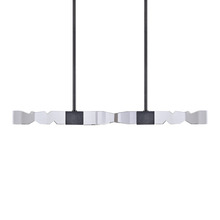ZEEV Lighting PL11340-LED-49-3x3-SBB - Mamadim 49" LED 4-Light, 3"x3" Crystal Linear in Satin Black