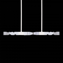 ZEEV Lighting PL11346-LED-49-2x2-MW - LED 3CCT 4-Light 49" Unique 2"x2" Carved Crystals Luxury Matte White Linear Pendant
