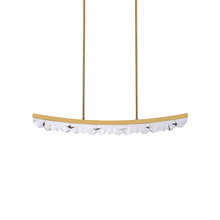 ZEEV Lighting PL11613-LED-48-AGB - Arcus LED 48" Sleek Curved Crystal Linear in Aged Brass