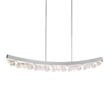 ZEEV Lighting PL11619-LED-56-PN - Arcus LED 56" Sleek Curved Crystal Linear in Polished Nickel
