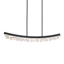 ZEEV Lighting PL11620-LED-56-SBB - Arcus LED 56" Sleek Curved Crystal Linear in Brushed Black
