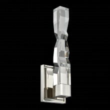 ZEEV Lighting WS11311-LED-1-2x2-PN - LED 3CCT 1-Light 2"x2" Carved Crystal Polished Nickel Vertical Wall Sconce