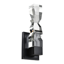 ZEEV Lighting WS11316-LED-1-3x3-SBB - Mamadim LED 3"x3" Single Crystal Wall Sconce in Satin Black