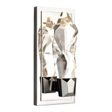 ZEEV Lighting WS11407-LED-1-PN - Angelus LED 1-Light, Crystal Vertical Wall Sconce in Polished Nickel