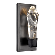 ZEEV Lighting WS11408-LED-1-SBB - Angelus LED 1-Light, Crystal Vertical Wall Sconce in Brushed Black