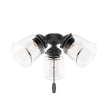 Hunter 99048 - Hunter Matte Black 3 Light LED Light Kit