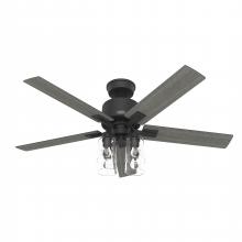 Hunter 52311 - Hunter 52 inch Wi-Fi Techne Matte Black Ceiling Fan with LED Light Kit and Handheld Remote