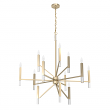 Hunter 19529 - Hunter Sunjai Alturas Gold 12 Light Chandelier Ceiling Light Fixture