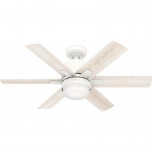 Hunter 50955 - Hunter 44 inch Wi-Fi Radeon Matte White Ceiling Fan with LED Light Kit and Wall Control