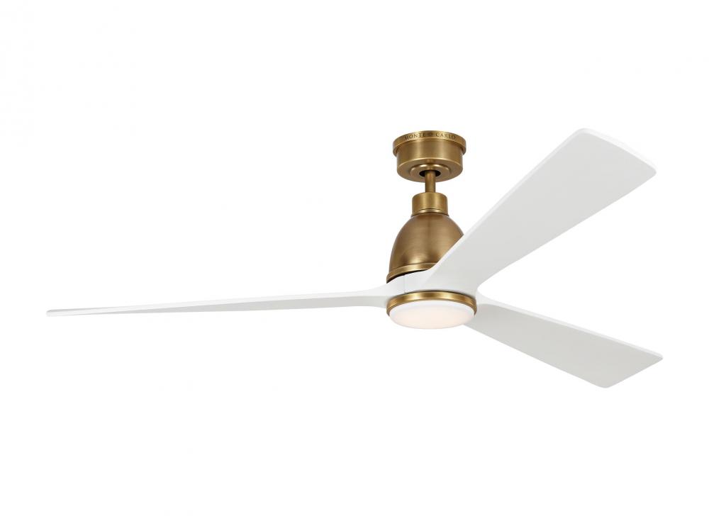Bryden Smart 60" Dimmable Indoor/Outdoor Integrated LED Antique Brass Ceiling Fan