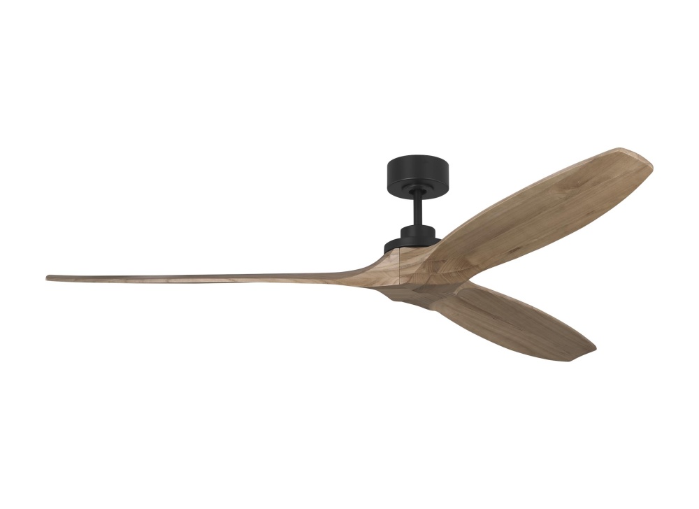 Collins Smart 70 Ceiling Fan in Midnight Black with Natural Honey Blades