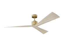 Visual Comfort & Co. Fan Collection 3ADR60BBSWWO - Adler 60 Ceiling Fan in Burnished Brass with Washed White Oak Blades