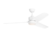 Visual Comfort & Co. Fan Collection 3CGR56RZWD - Colgin 56 LED Ceiling Fan in Matte White with Matte White Blades and Light Kit