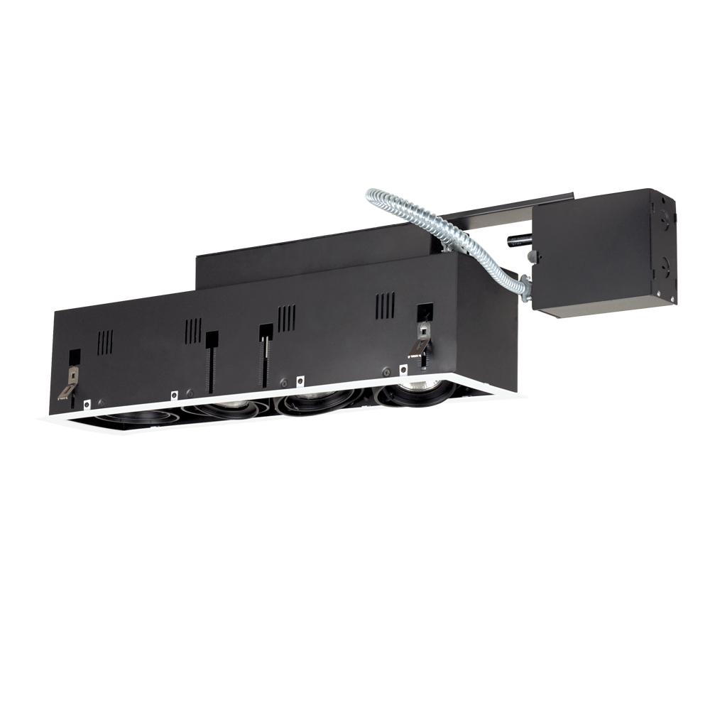 4-Light Double Gimbal Linear Recessed Fixture Line Voltage.