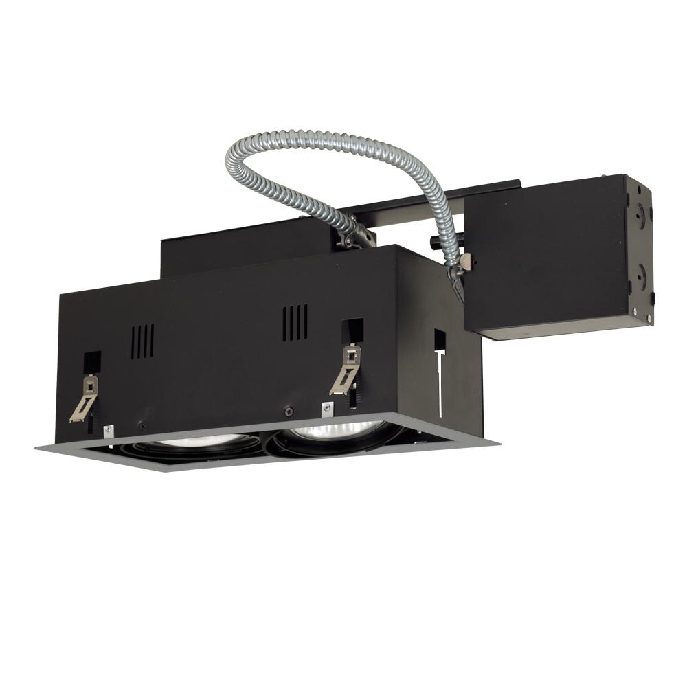 2-Light Double Gimbal Linear Recessed Fixture Line Voltage.