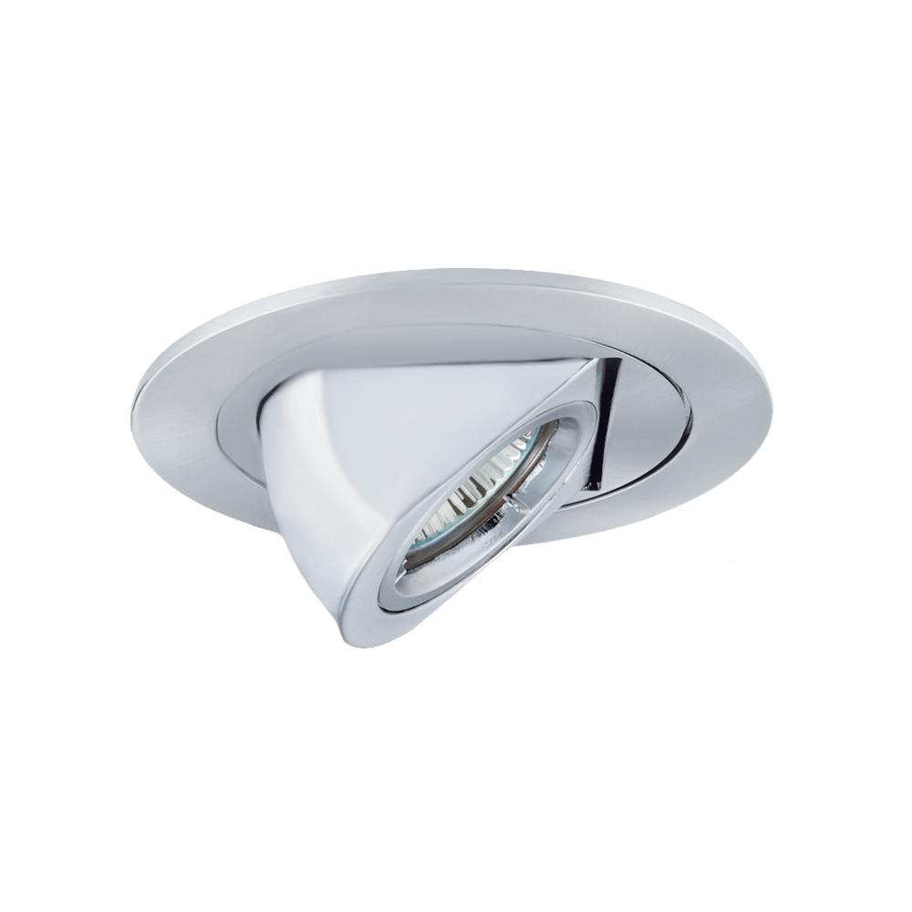 4-inch Low Voltage Dropped Dish Shower Trim with Frosted Opal White Glass