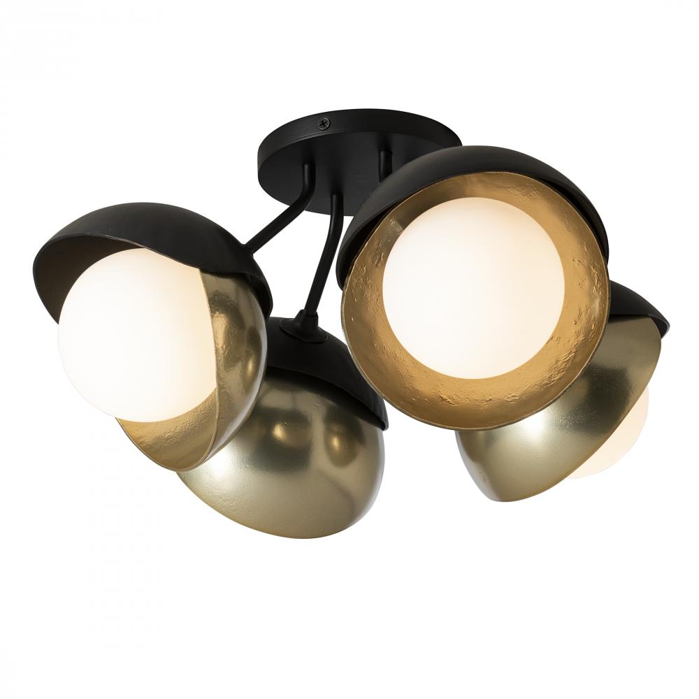 Brooklyn 4-Light Double Shade Semi-Flush