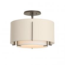 Hubbardton Forge 126501-SKT-20-SF1099-SA1590 - Exos Small Double Shade Semi-Flush