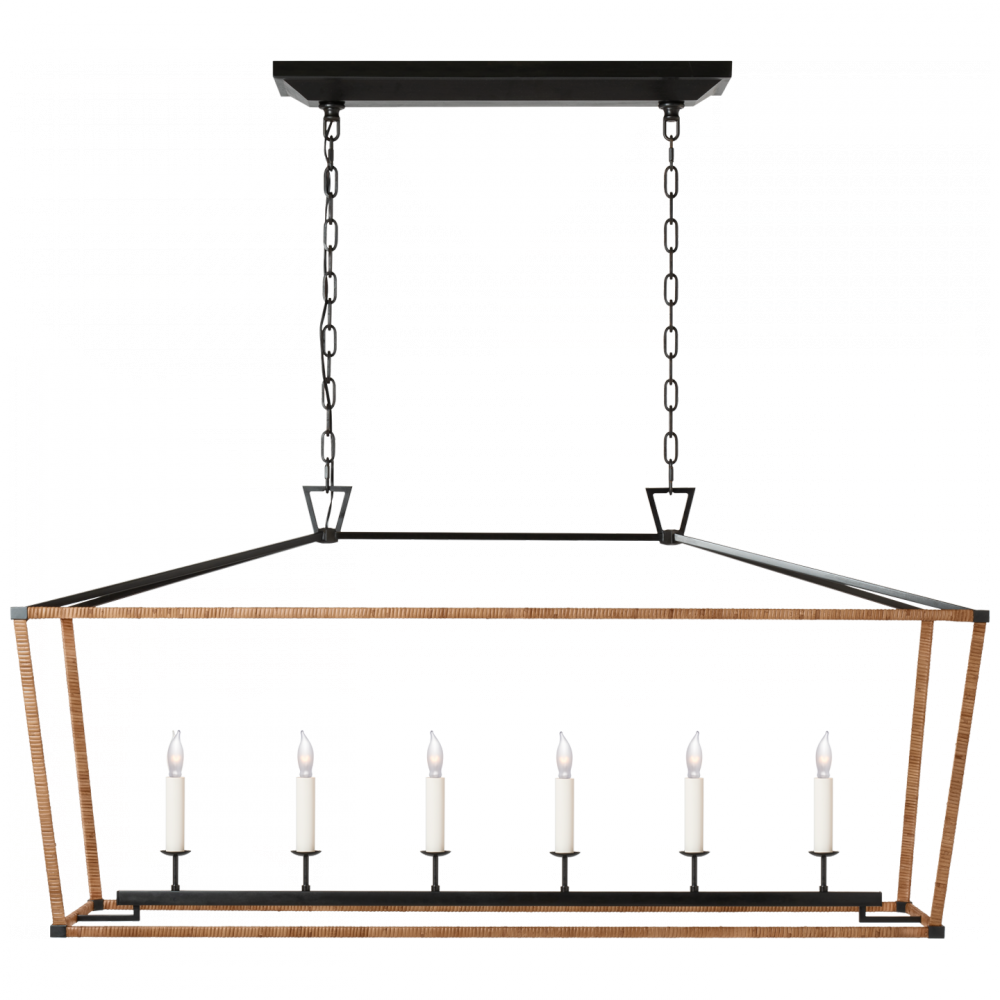 Darlana Large Rattan Wrapped Linear Lantern
