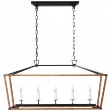 Visual Comfort & Co. Signature Collection ALL US CHC 5765AI/NRT - Darlana Medium Rattan Wrapped Linear Lantern