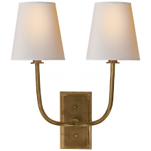 Visual Comfort & Co. Signature Collection ALL US TOB 2191HAB-NP - Hulton Double Sconce