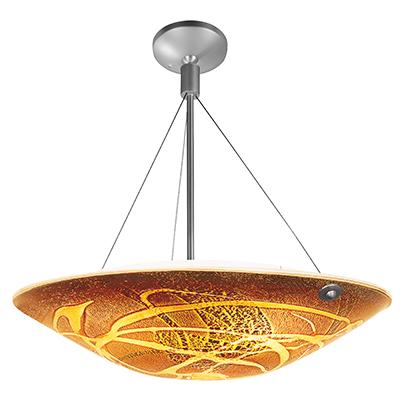Three Light Bs  Amz  Glass Bowl Semi-Flush Mount