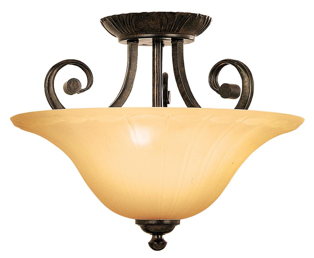 Bronze Bowl Semi-Flush Mount