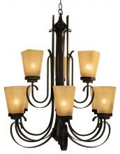 Yosemite Lighting 92739-3+6VB - Bronze Up Chandelier
