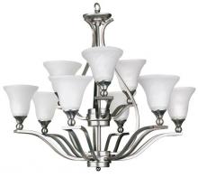 Yosemite Lighting FL9939-3+6SN - Nickel Up Chandelier