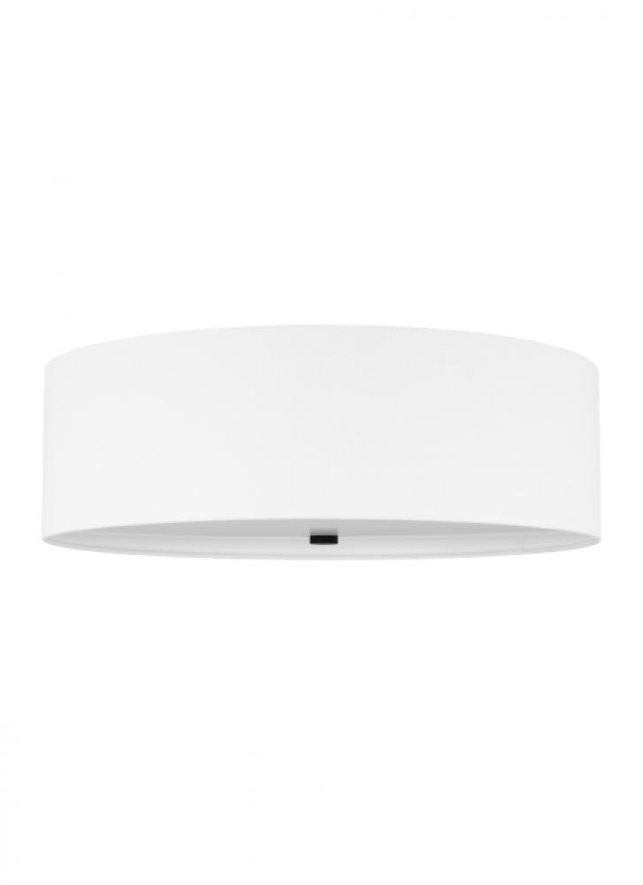 Modern Pullman dimmable LED Large Ceiling Flush Mount Light in a Matte White finish