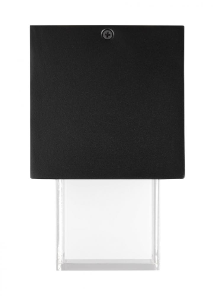 Modern Square Geometric Medium Ceiling Flush Mount Light in a Black finish