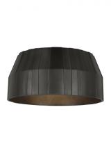 Visual Comfort & Co. Modern Collection CDFM17927PZ - The Bling Medium Damp Rated 1-Light Integrated Dimmable LED Ceiling Flushmount
