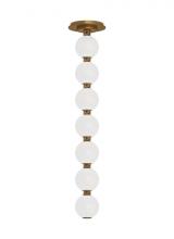 Visual Comfort & Co. Modern Collection SLPD22627NBR-277 - The Perle 24 Damp Rated Integrated Dimmable LED Ceiling Pendant in Natural Brass