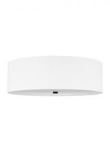 Visual Comfort & Co. Modern Collection 700FMPUL20WW-LED930-277 - Modern Pullman dimmable LED Large Ceiling Flush Mount Light in a Matte White finish