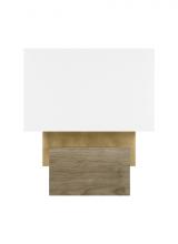 Visual Comfort & Co. Modern Collection 700PRTSLB18NB-LED930 - The Slab Small 1-Light Damp Rated Dimmable Table Lamp in Natural Brass