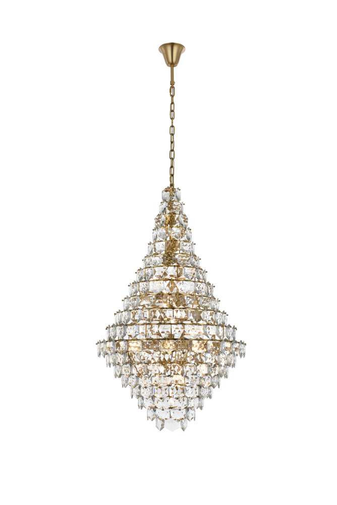 Pendant D36"H60"L38 Satin Gold