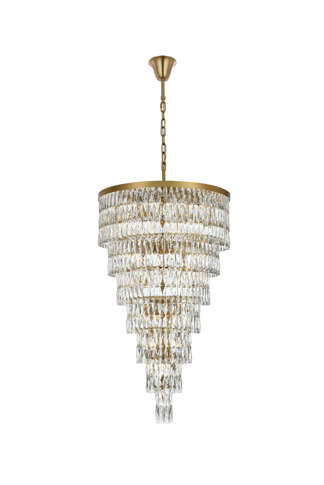 Pendant D32"H54"L41 Satin Gold