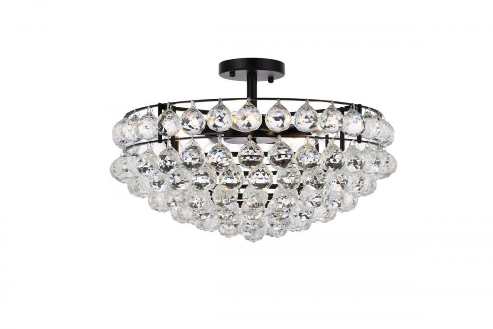 Savannah 20 inch flush mount in black