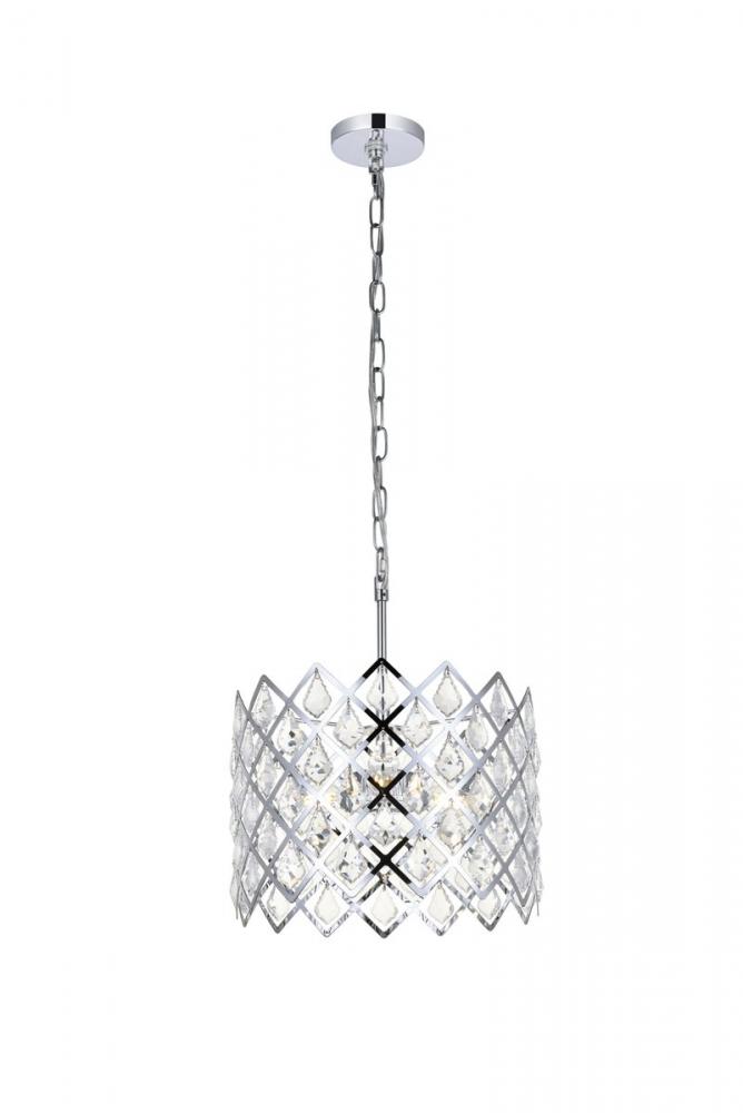 Lyla 13 inch pendant in chrome