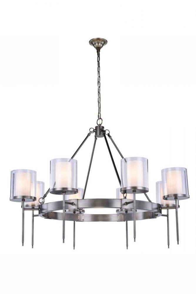 Bradford 6 Light Vintage Nickel Chandelier