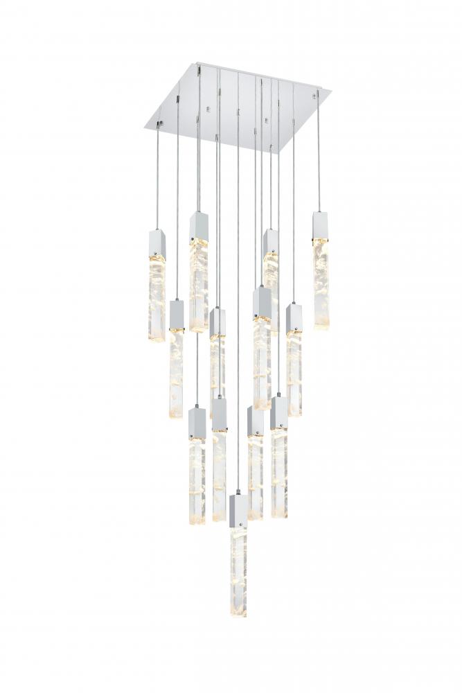 Pendant L26"W26"H24"L13 Chrome